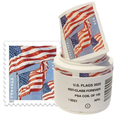2022 U.S Flag Forever Stamps Roll 1000pcs