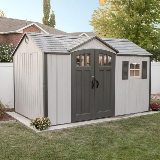 12.5 ft. W 8 ft. D Plastic Storage Shed
